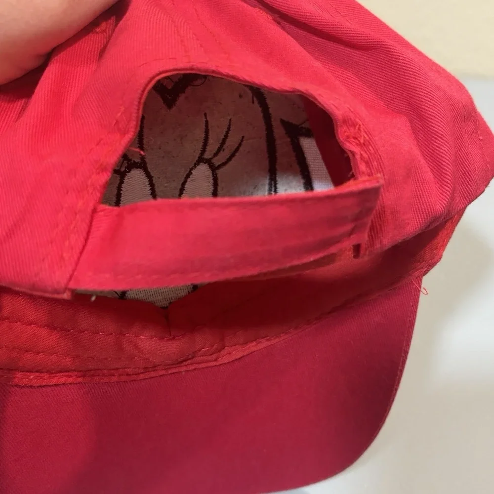 Disney Minnie Mouse Red Hat Cap Youth Kids Adjustable Strapback Gift Travel